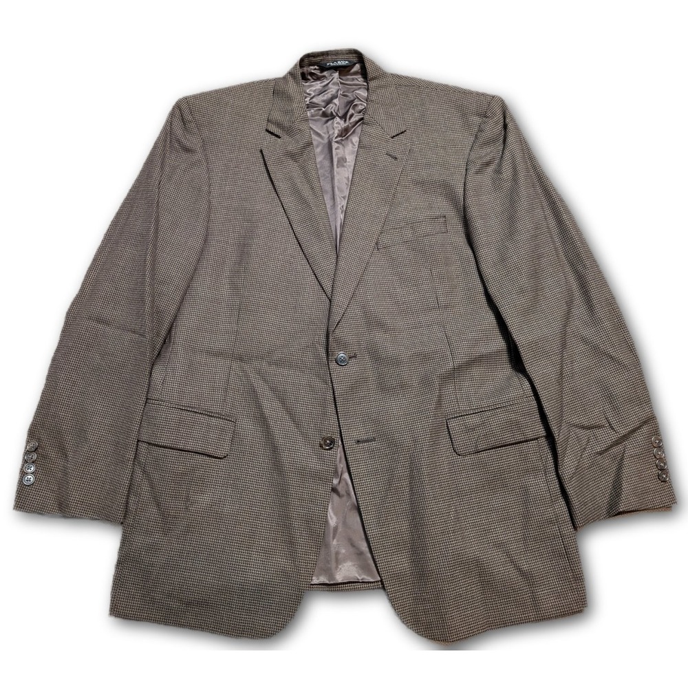 Jos. A. Bank Signature Collection Mens Blazer Brown 44R Wool Houndstooth Regular